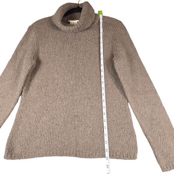 Talbots Petites Womens Small Sweater Cotton Angora Blend Turtleneck Brown - Picture 5 of 8